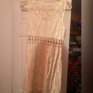 Free People Off White lace floral dress